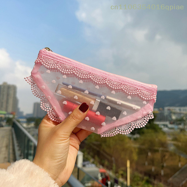 Sommer4 Kosmetiktasche, transparent, pink - Bild 1