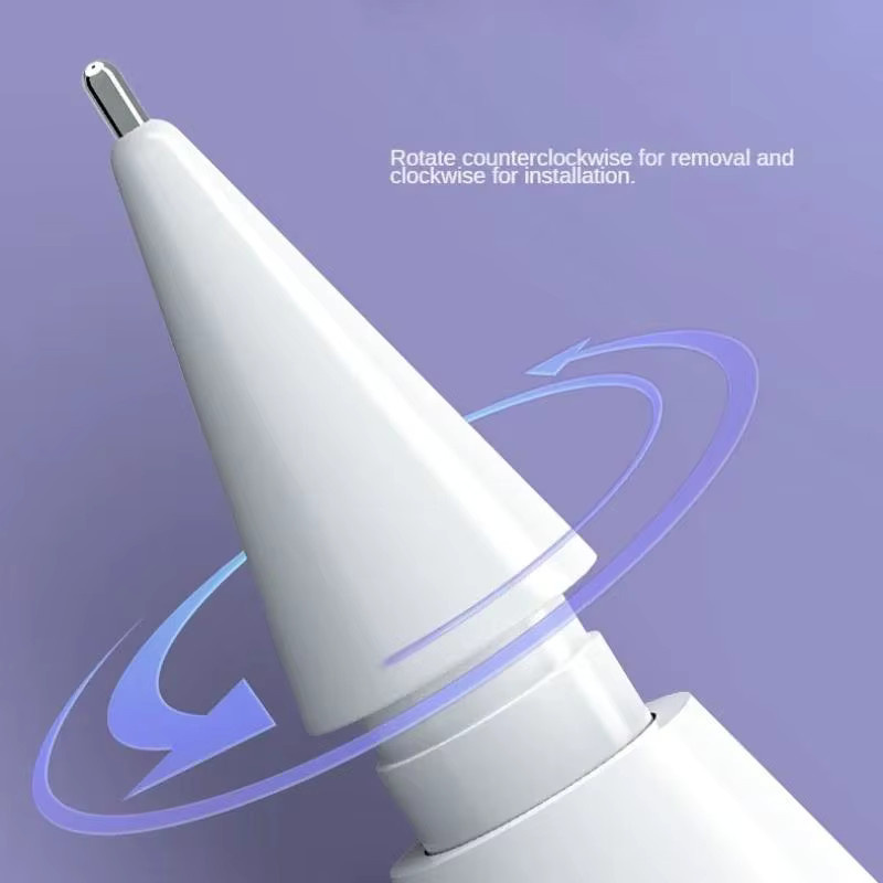Ersatz-Bleistiftspitzen für Apple Pencil 1. und 2. Generation sowie iPencil Pro, 2B weiche Spitzen in Weiß, 4/6 Stück Set - Bild 2