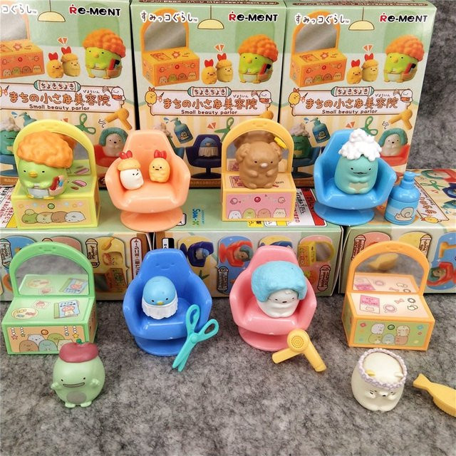 Re-Ment Sumikko Gurashi Small Beauty Parlor Blind Box Miniatur-Figuren in Grau - Bild 1