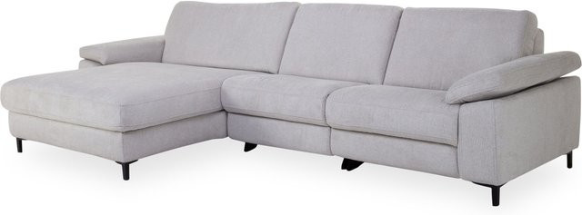 Polsterecke MONDO MAESTRA in Beige und Weiß, modernes L-Shape Design mit Stoffbezug und Armlehnen - Bild 1