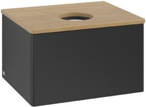 V&B Waschtischunterschrank Antao ohne Frontstruktur in Eiche Honig Braun lackiert B/T/H: 60 x 36 x 50 cm - Bild 1