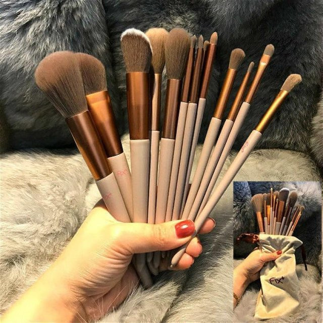 SoftMakeup Make-up-Pinsel-Set, 13-teilig, rosa, Unisex - Bild 1