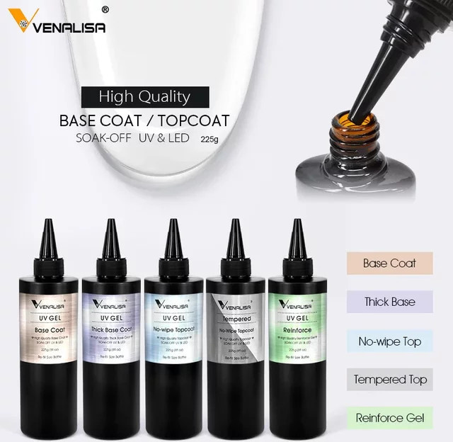 Venalisa Long Wear Tempered Top Coat, Nagelgel, glänzend, 30 ml - Bild 1