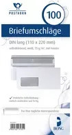 POSTHORN Briefumschläge DIN lang, weiß, selbstklebend, 100 Stück - Bild 1