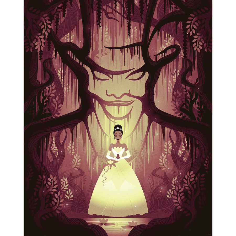 Komar Disney Wandbild Tiana und Dr. Facilier in Gelb, B: 40 cm, H: 50 cm - Bild 2