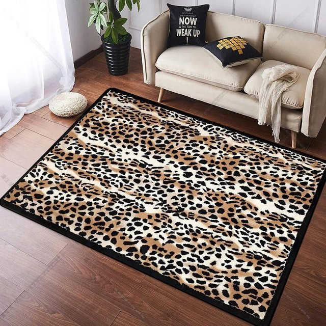 Karpetti Teppich in Leopard-Optik mit abstraktem Design, weich und rutschfest, waschbar, Mehrfarbig, B/T: 80 x 160 cm - Bild 1