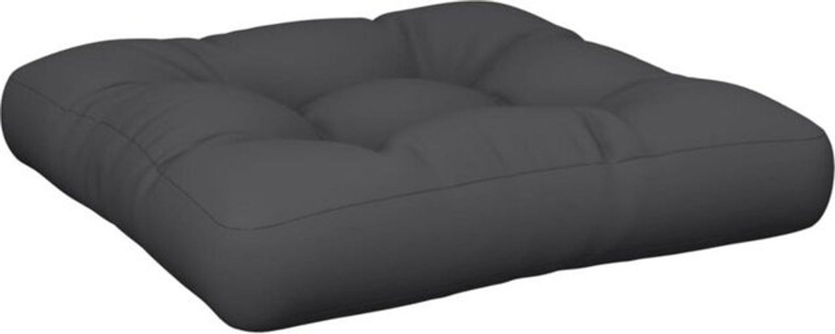 vidaxl Palettenkissen aus Stoff in Schwarz, quadratisch, B/T/H: 60 x 60 x 12 cm - Bild 1