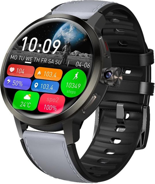 Rainbuvvy DM82 4G Android Smartwatch mit 1,75 Zoll AMOLED Display, 2 GB RAM, 16 GB ROM und GPS in Grau - Bild 1