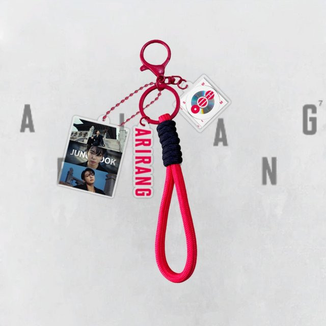 BTS Schlüsselanhänger, Bangtan Boys Foto-Anhänger, rotes geflochtenes Seil, Unisex - Bild 1