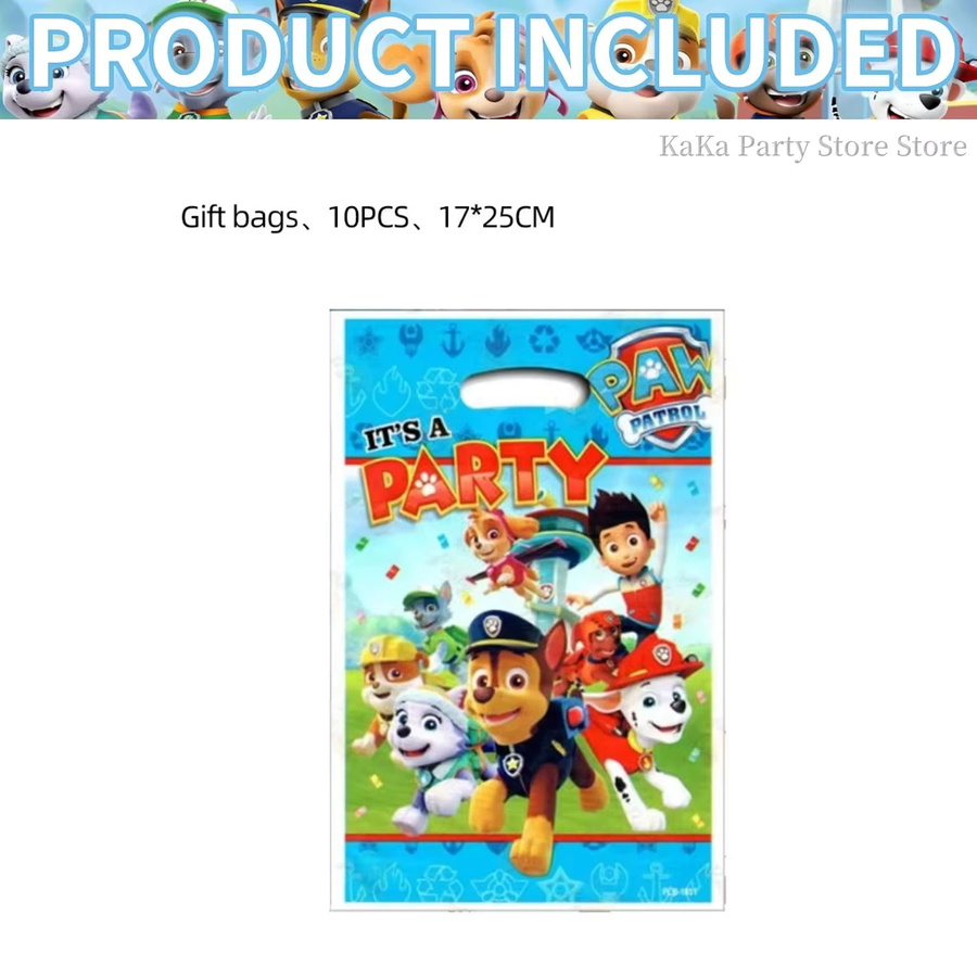 PAW Patrol Geburtstagsparty-Dekorationsset aus Papier in Mehrfarbig für Kinder mit Tischgeschirr, Tischdecke, Tellern, Bechern, Servietten, Geschenktüten und Luftballons - Bild 2