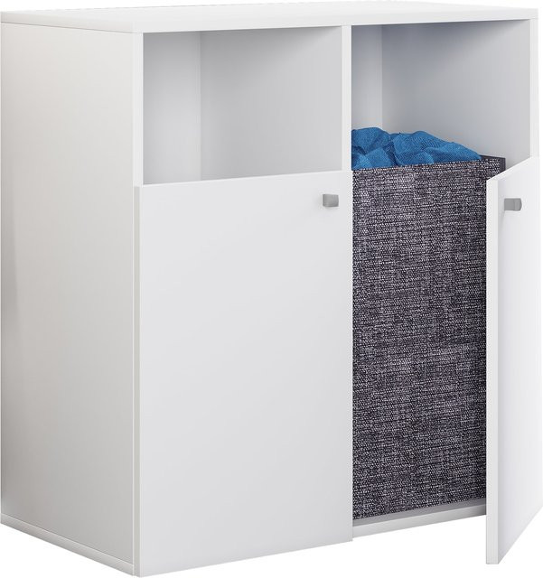 VCM Wäscheschrank aus Holz in Weiß, H x B x T: 74 x 80 x 39 cm - Bild 1