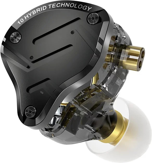 KZ ZS10 PRO X In-Ear-Monitor Hybrid Kopfhörer mit 1DD + 4BA Treibern in Schwarz - Bild 1