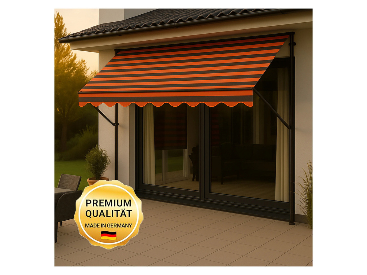 ANGERER Klemmmarkise braun-orange gestreift, Breite: 150 cm - Bild 2