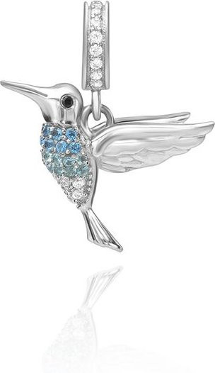 Anhänger Kolibri, 925 Silber, Perle, Zirkonia, Kristall, Damen - Bild 1
