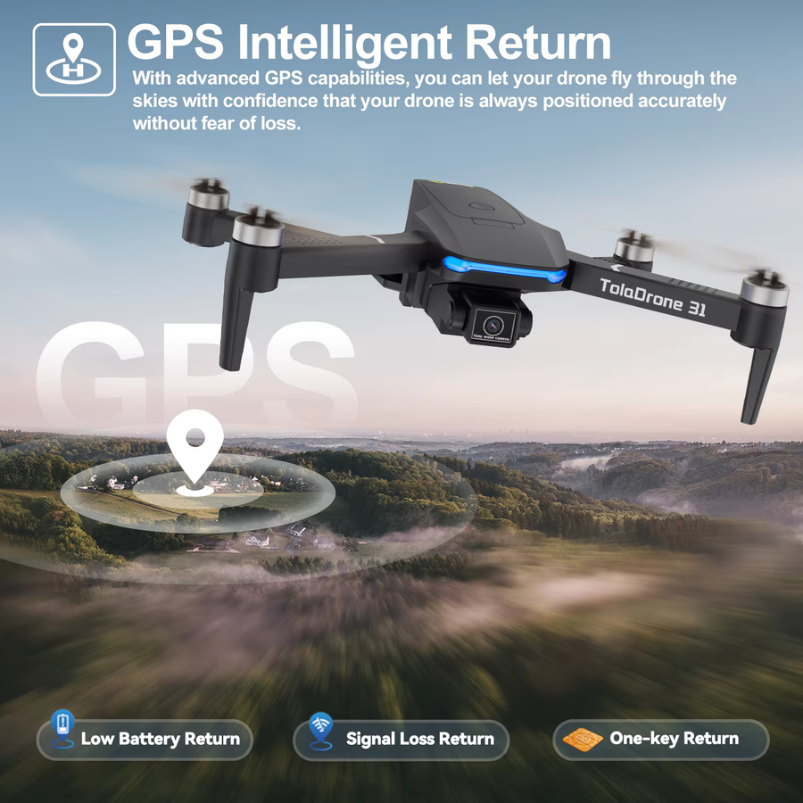 Toladrone TD31GPS RC-Drohne, mit 4K-Kamera, 5 GHz WIFI, FPV, ab 14 Jahren - Bild 3