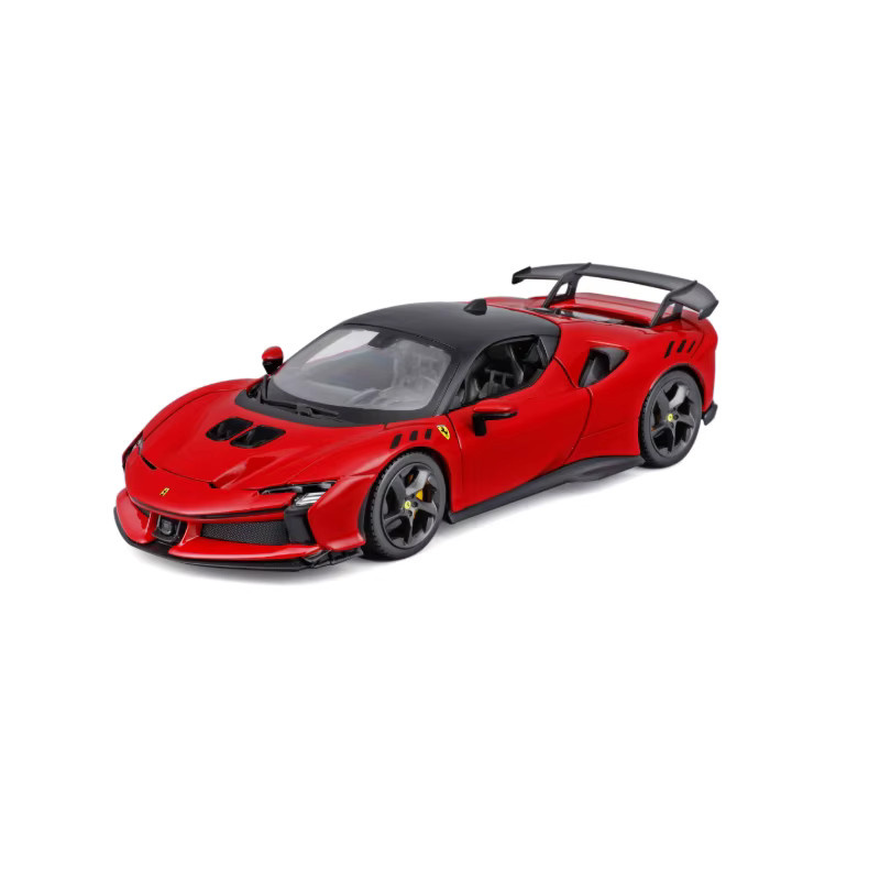 Bburago Ferrari SF90 XX Stradale Diecast Modellauto im Maßstab 1:24, Farbe Rot/Gelb, Metalllegierung - Bild 2