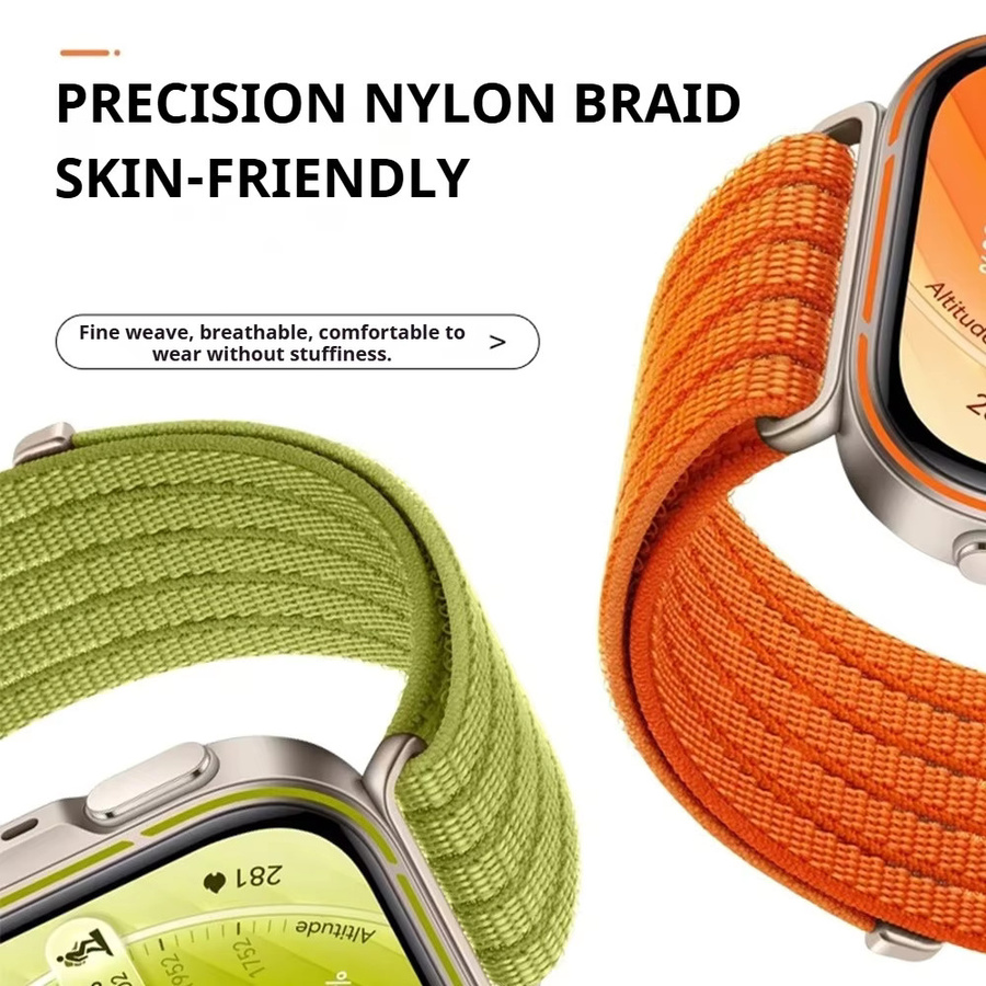 YEELUSEE Uhrenarmband Nylon, orange, Unisex - Bild 2