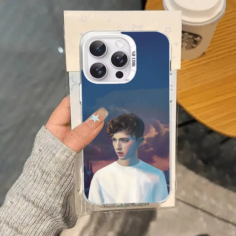 Singer T-Troye S-Sivan Handyhülle für iPhone 17 16 15 14 13 12 11 Pro Max Plus, stoßfeste Rückseite, Farbe Silber/Multicolor - Bild 4