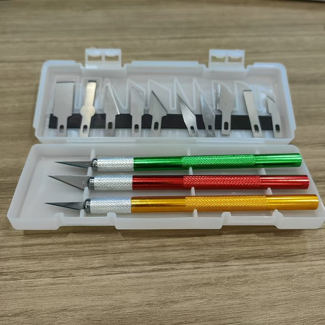 13 Ultra-Langlebige Aluminiumlegierungs-Schnitzmesser mit scharfen Präzisionsklingen für Papier, Film und DIY-Projekte - Bild 1