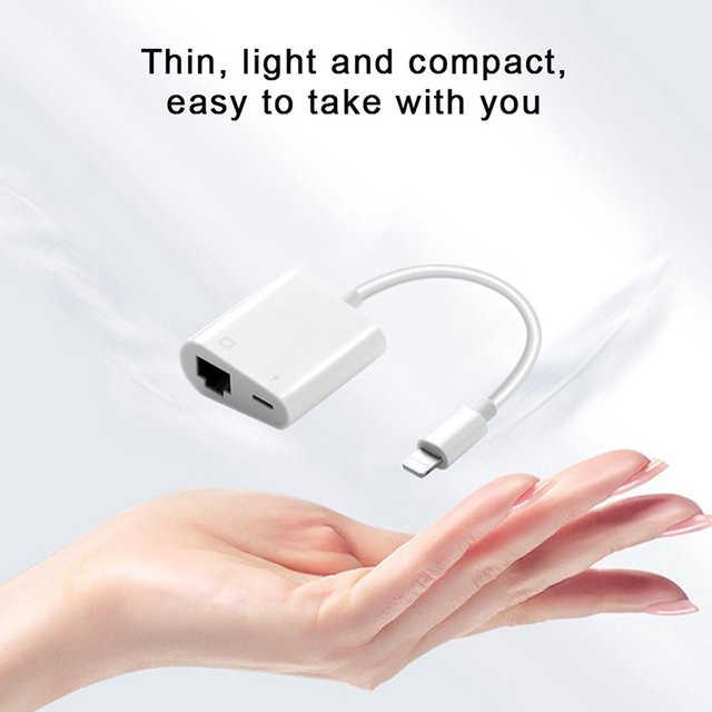 JETTING USB-C auf RJ45 Ethernet Adapter mit PD-Ladefunktion in Weiß - Bild 1