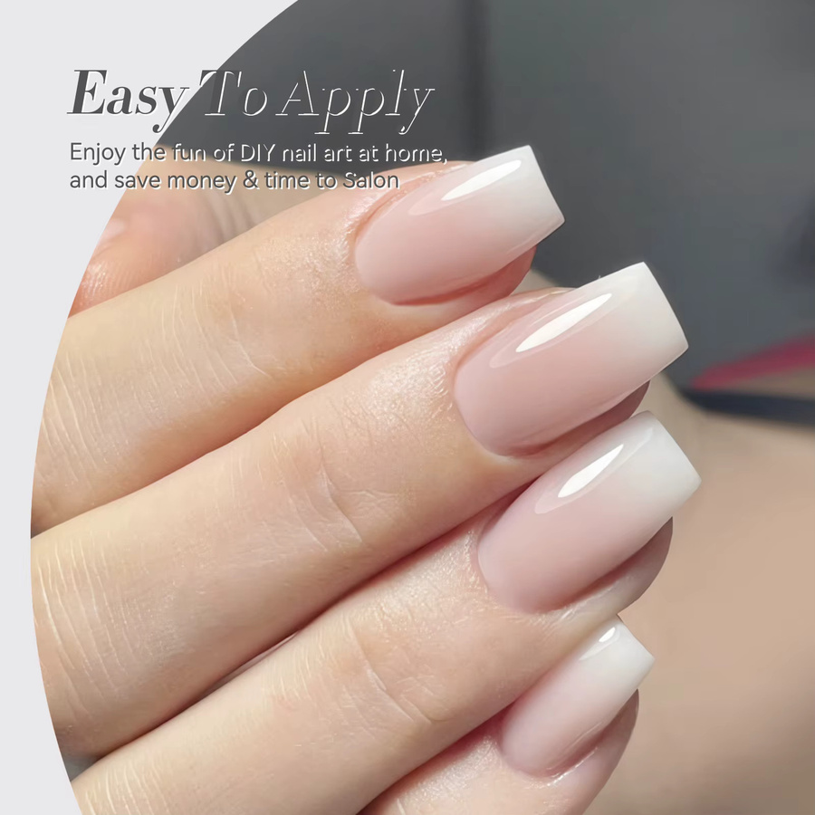 BORN PRETTY Jelly Gel Polish, Milky White Nude Glitter, 15 ml - Bild 4