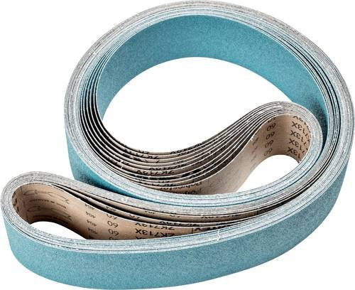 PFERD Zirkon Schleifband für Bandschleifer, Körnung 60, B: 7,5 cm, L: 250 cm, 10 Stück - Bild 1