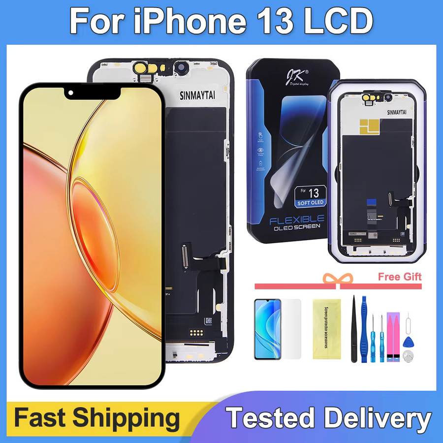 JK Soft OLED LCD Display mit Touch-Digitizer-Baugruppe für iPhone 13, Farbe: Schwarz, kompatibel mit iPhone 13 A2633 und A2482 - Bild 2