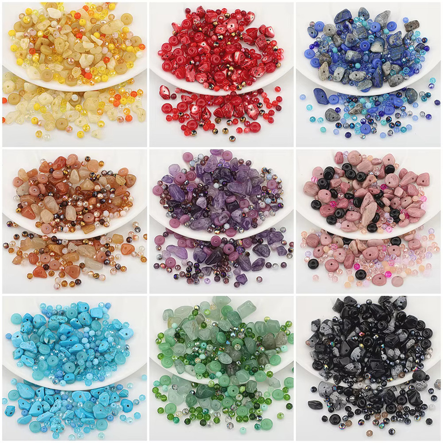 ZHUBI Perlen, gemischte flache Perlen, Kristallmaterial, DIY-Armband-Schmuckherstellung - Bild 2