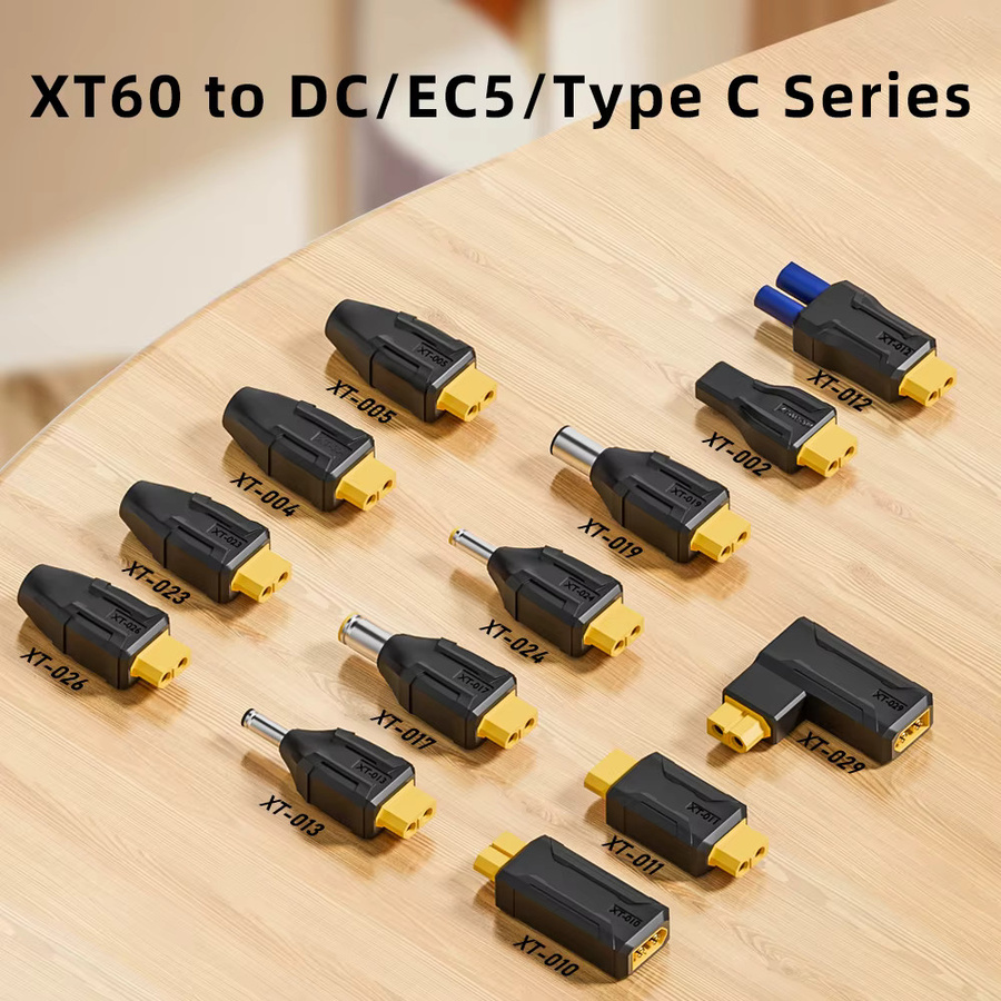 ToolkitRC EC5 zu XT60 Ladeadapter mit USB Typ C für Drohnen und Energiespeicher-Ladegeräte, Schwarz - Bild 1