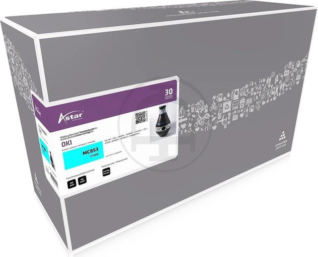 ASTAR Toner Cyan für OKI MC853 mit einer Reichweite von 7300 Seiten - Bild 1