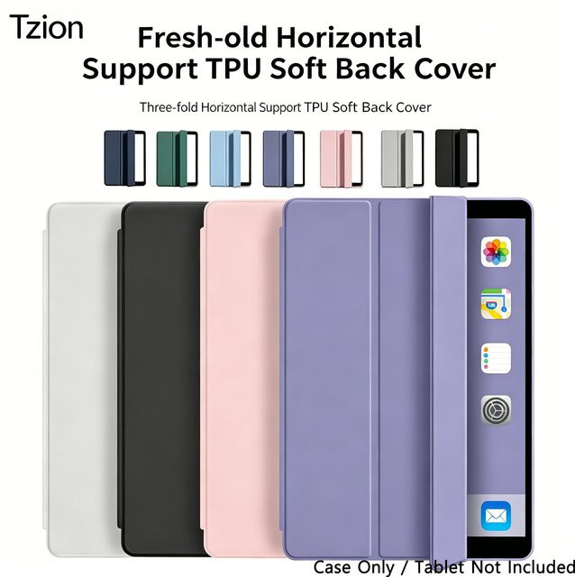 Tzion Magnetisches Smart Cover für iPad 10.2 Zoll (7. 8. 9. Generation) mit Auto-Wake/Sleep-Funktion in Blau - Bild 1