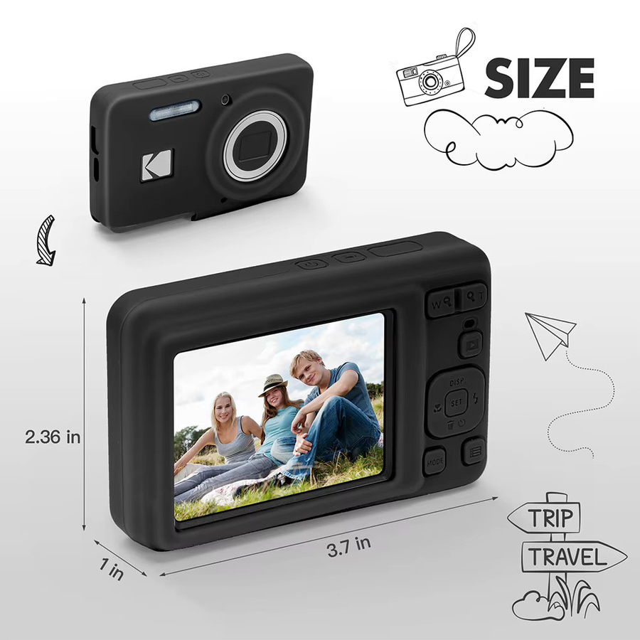 Kodak PIXPRO FZ55 Silikon Schutzhülle in Schwarz zur Kratzschutz Kamera Abdeckung - Bild 6