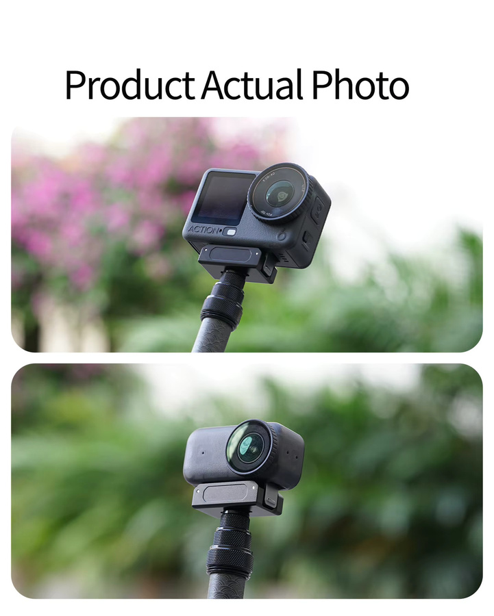 DJI Osmo Action 6 Osmo Nano Magnetische Basis Montage Halterung mit Quick Release Clamp und 17mm Kugelkopf Adapter, Schwarz - Bild 2