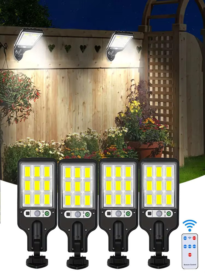 GGBEE Solar-LED-Wandleuchte mit Bewegungssensor in Schwarz für Garten und Terrasse - Bild 6
