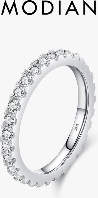 MODIAN Ring, 925 Silber, Moissanit, Damen - Bild 1