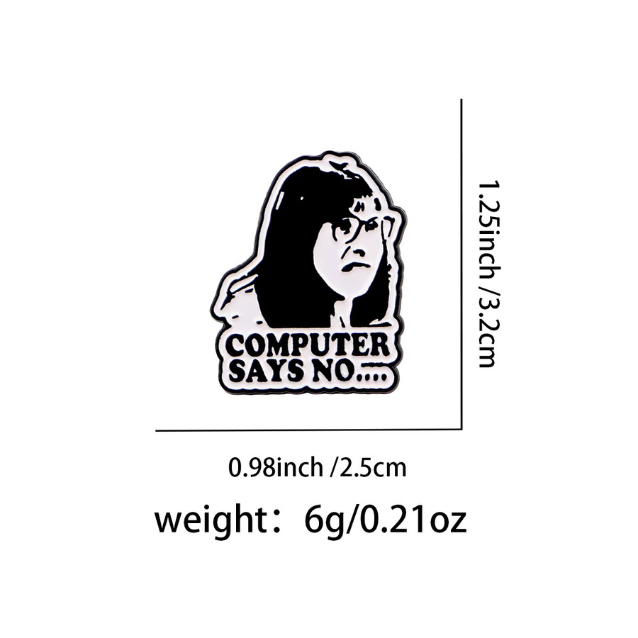 Ramulus Anstecknadel Emaille, Computer sagt Nein, Unisex - Bild 2