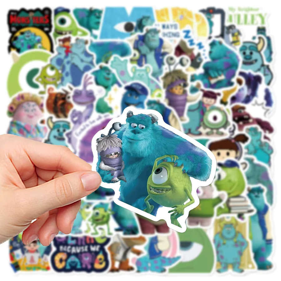 50 Stück Disney Monsters Inc. Aufkleber Set in Multicolor für Notizbücher, Telefone und Dekorationen - Bild 3