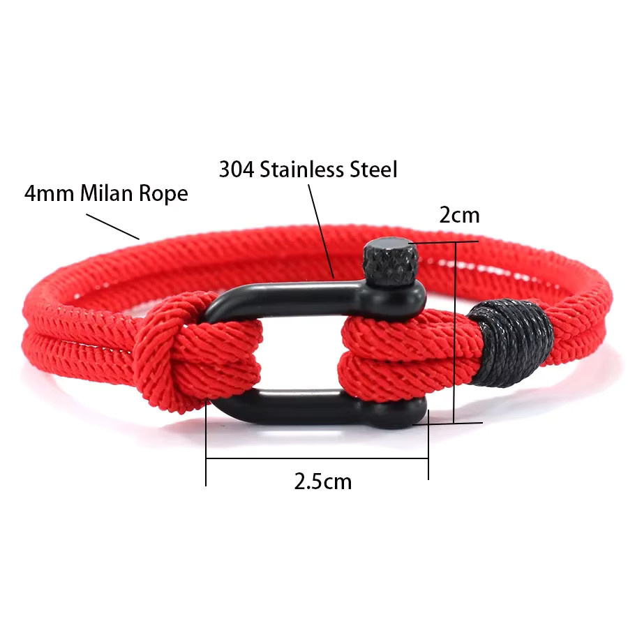 Noter Armband, rot, Edelstahl, Herren - Bild 2