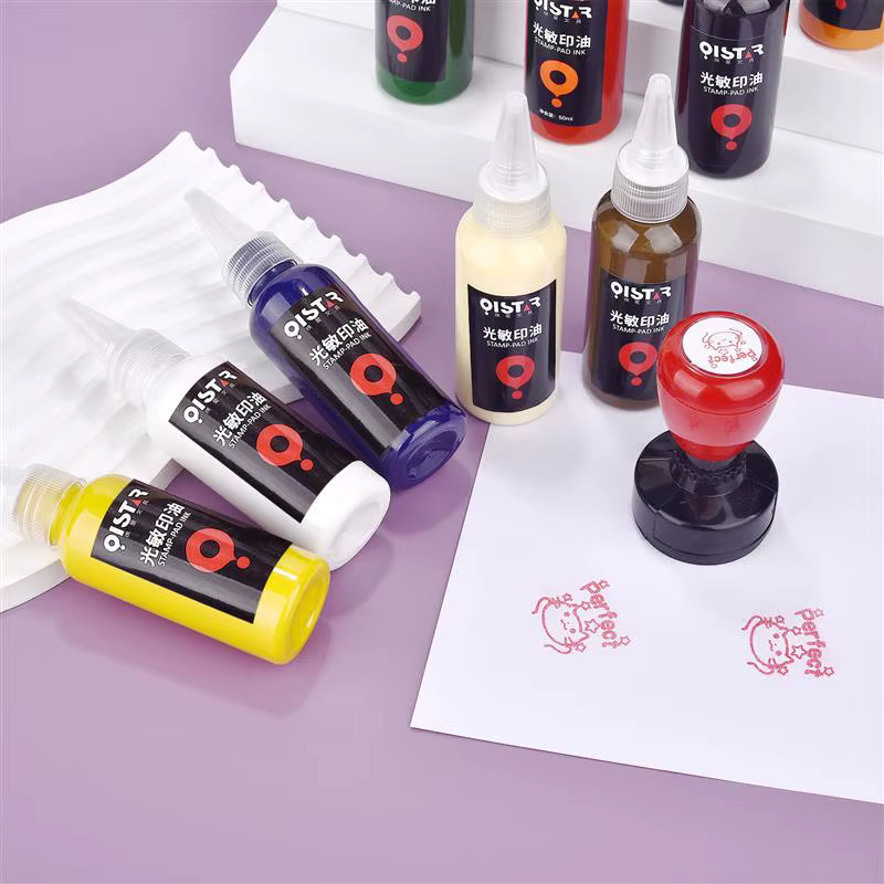 Nachfülltinte für Stempelkissen, lichtempfindliche Ölfärbung für Siegelstempel, 50 ml - Bild 5
