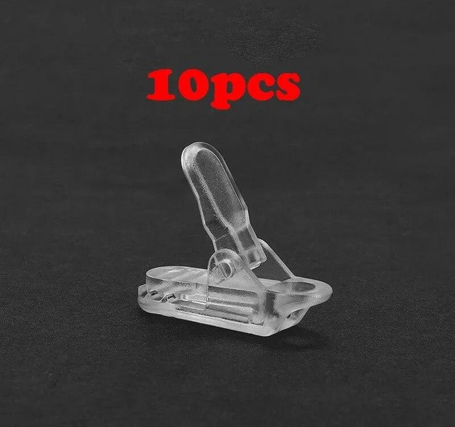 Binchi Outdoor Product Markisenklemmen und Planenclips aus Kunststoff, 10 Stück, Weiß/Transparent - Bild 1