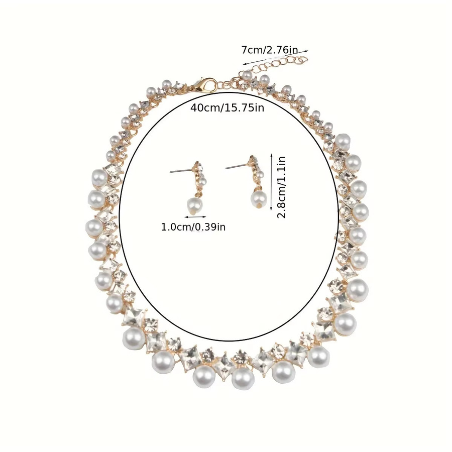 KATARIAN Schmuck-Set, Perle, Diamant, Halskette, Ohrringe - Bild 2