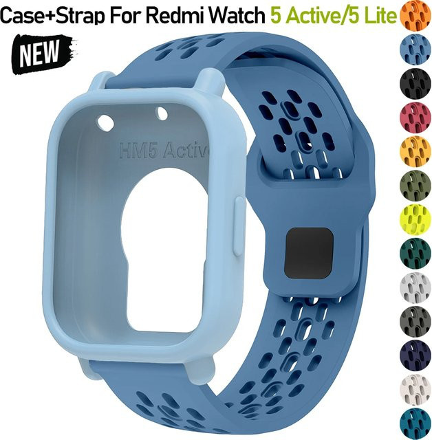 FancyWrist Uhrenarmband und Gehäuse für Redmi Watch 5, Silikon, Schwarz - Bild 1