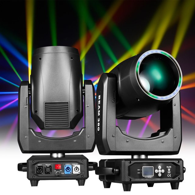 DJXFLI Moving Head DJ-Beleuchtung 380W mit Halo-Effekt, RGB LED, 8/48 Prismen, Zoom, Bar, Beam, Spot, 14 Gobos und Farbrad in Schwarz - Bild 1