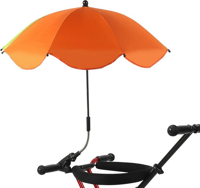 GoolRC Tragbarer Stuhlschirm mit Klemme für Terrassenkinderwagen und Klappstühle, Orange, UPF 50+ - Bild 1