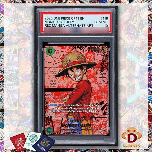 P+S International One Piece Roter Monkey D. Luffy Karte, Manga Alternative Kunst - Bild 1