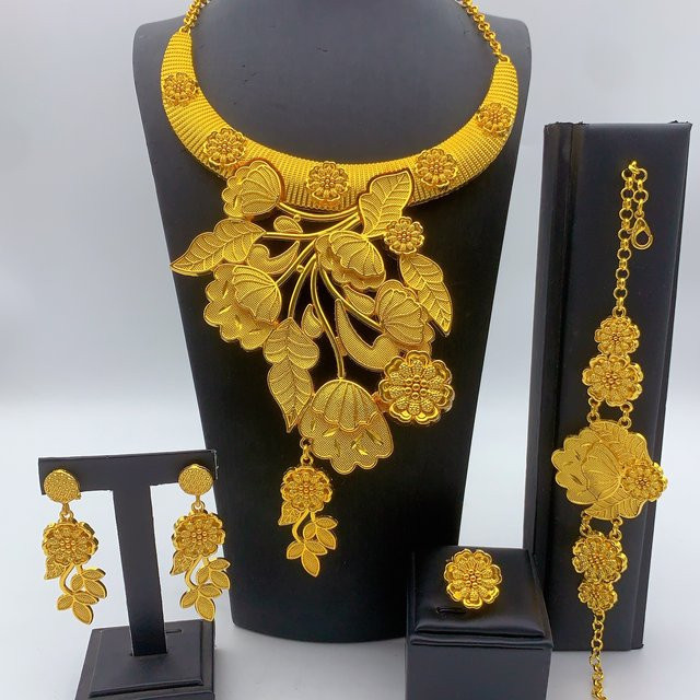 Schmuckset Damen, Gold, lange Halsketten-Sets - Bild 1