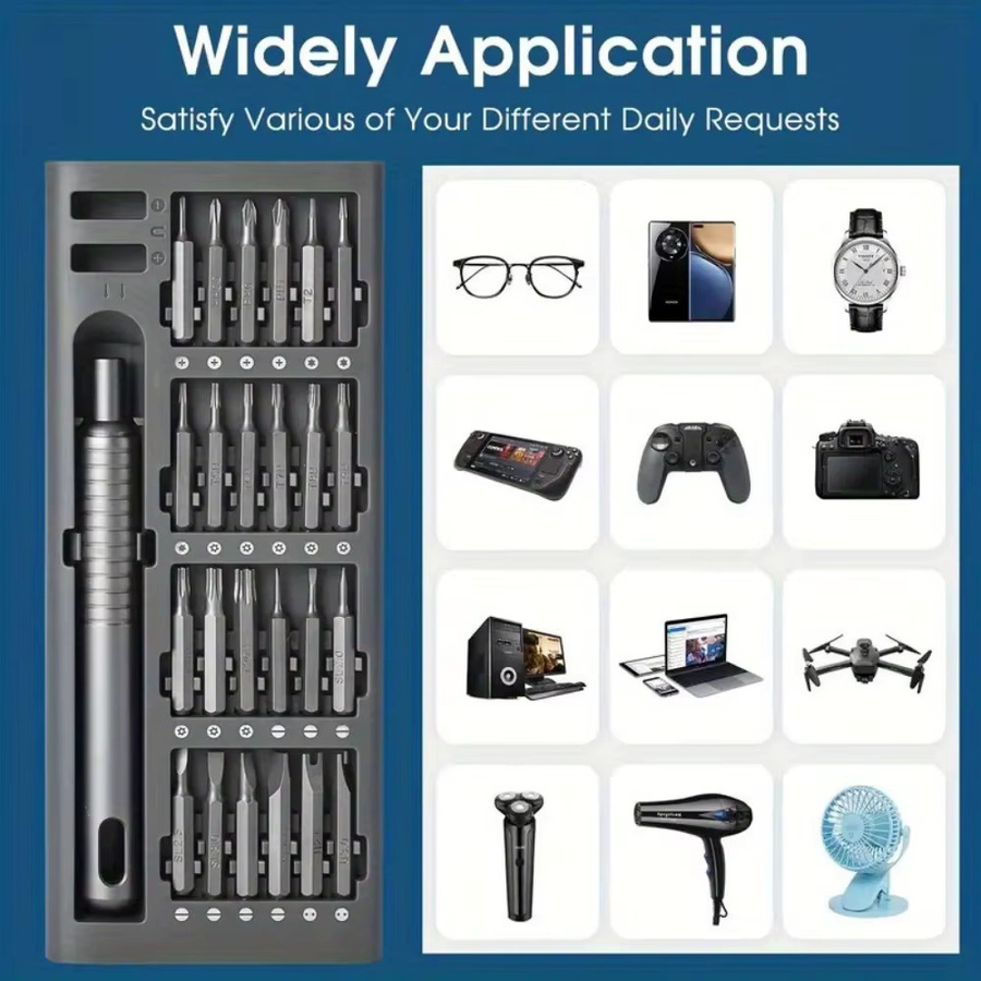51-in-1 Präzisions-Schraubendreher-Set Multitool mit verschiedenen Bits für die Demontage von Mobiltelefonen und Tablets aus robustem Kunststoff - Bild 3