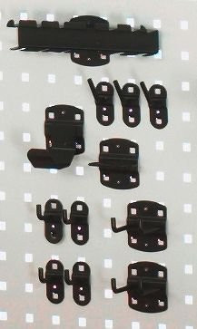 RAU Wandhaken Set, 12-teilig, Schwarz - Bild 1
