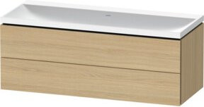 Duravit L-Cube Badmöbel-Set in Ei Natur mit 2 Schubladen, B/T/H: 120 x 48 x 48 cm - Bild 1