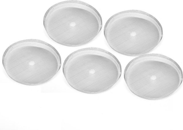 5-teiliges mfySpace Edelstahl-Ersatzsieb mit feinem Netz für 350 ml French Press Kaffeemaschine in Weiß und Silber - Bild 1
